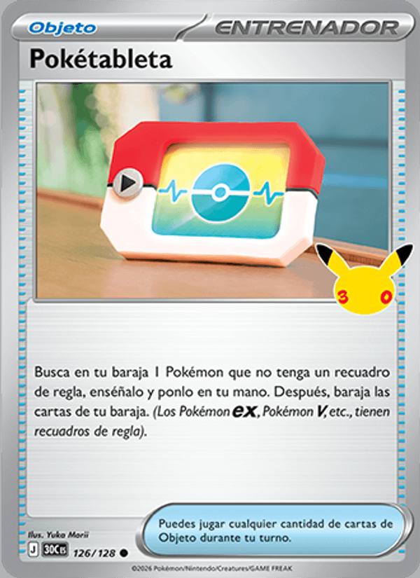 Pokétableta 126/128 Celebración 30.º Aniversario Español