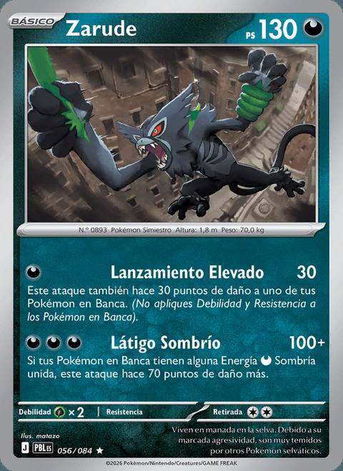 Zarude 056/084 Oscuridad Absoluta Español Holo