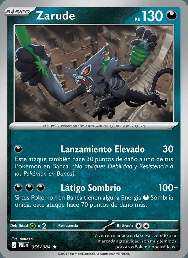 Zarude 056/084 Oscuridad Absoluta Español Holo