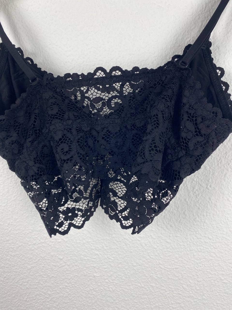 Top encaje negro sujetador bralette Talla única Sexy Vintage — foto 4