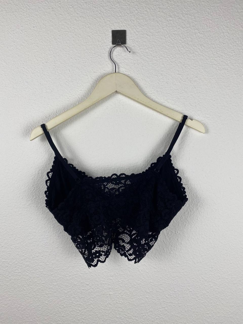 Top encaje negro sujetador bralette Talla única Sexy Vintage — foto 3
