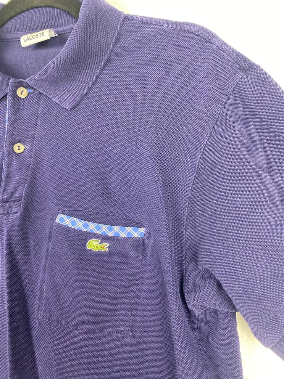 Polo Lacoste hombre azul marino bolsillo Vintage Streetwear — foto 2
