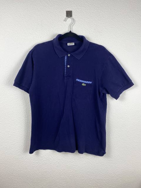 Polo Lacoste hombre azul marino bolsillo Vintage Streetwear