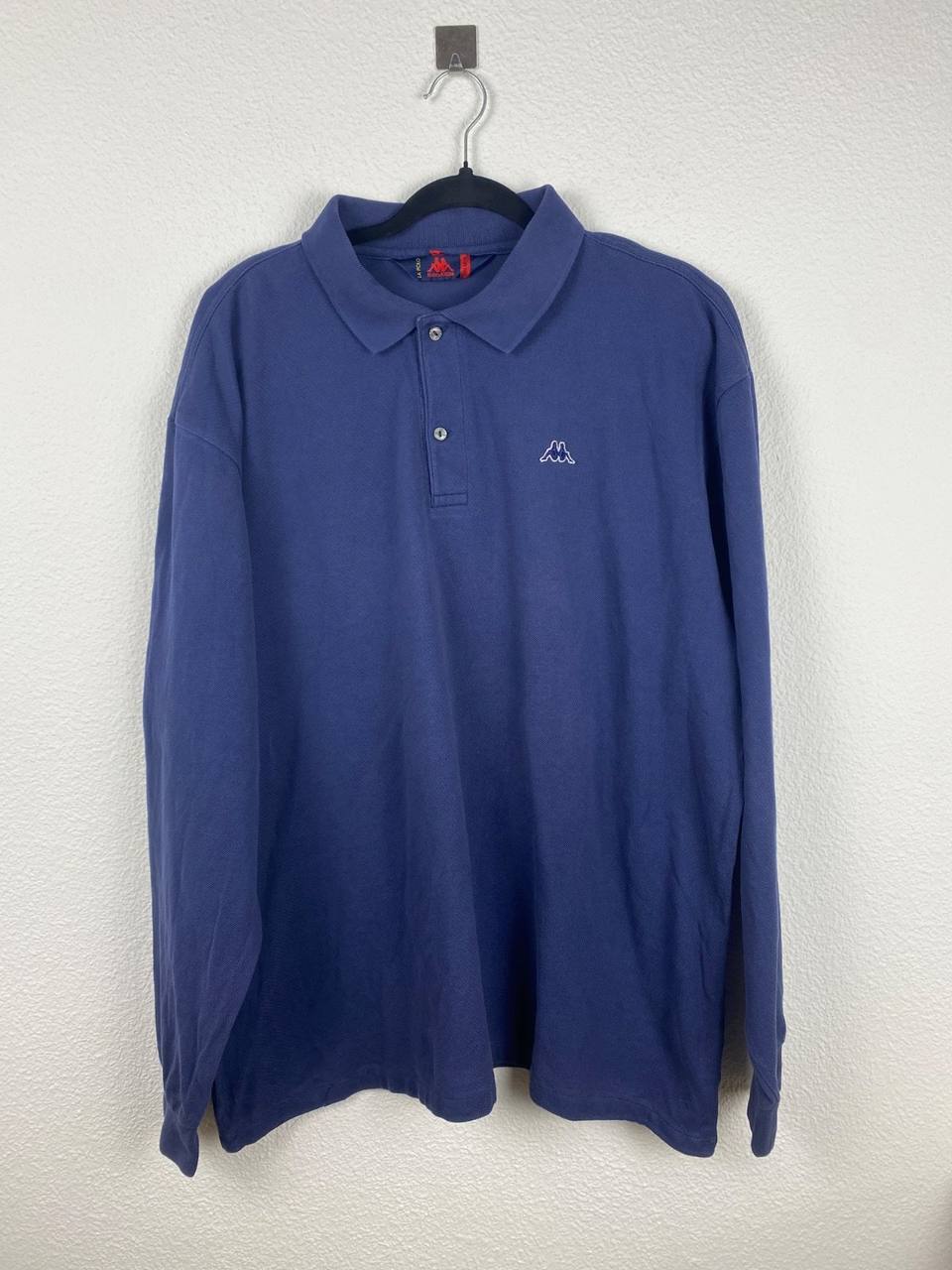 Kappa polo manga larga azul marino vintage hombre deporte