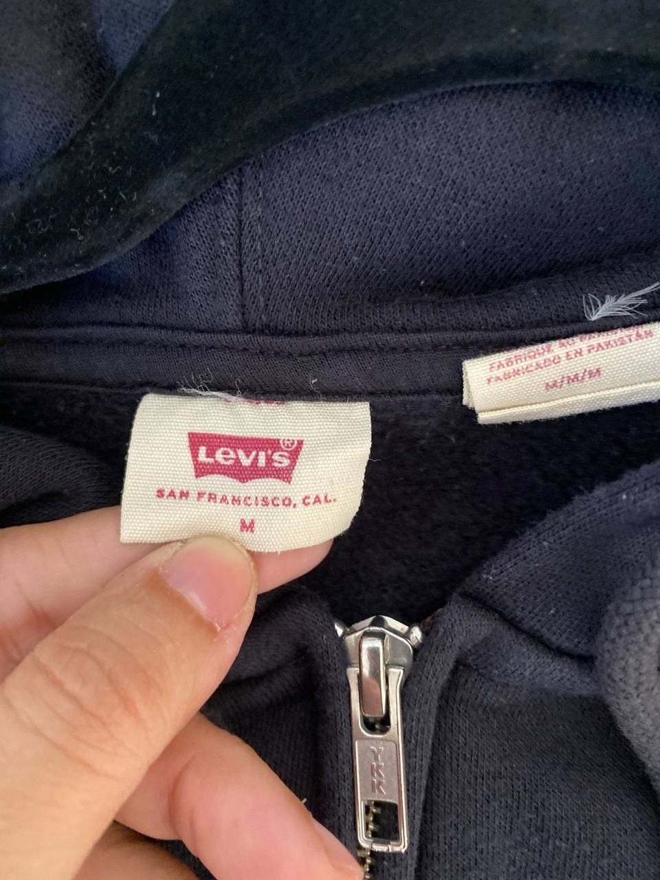 Levi's sudadera capucha cremallera negra streetwear vintage — foto 8