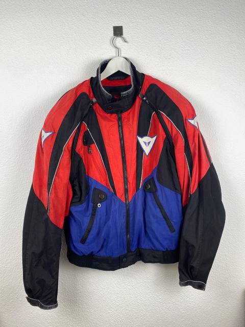 Dainese chaqueta moto textil roja azul Vintage Racing
