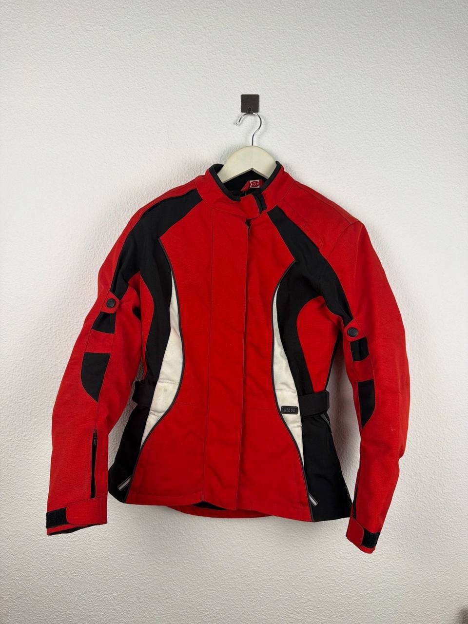 IXS Chaqueta de Moto Textil Roja Protecciones Vintage