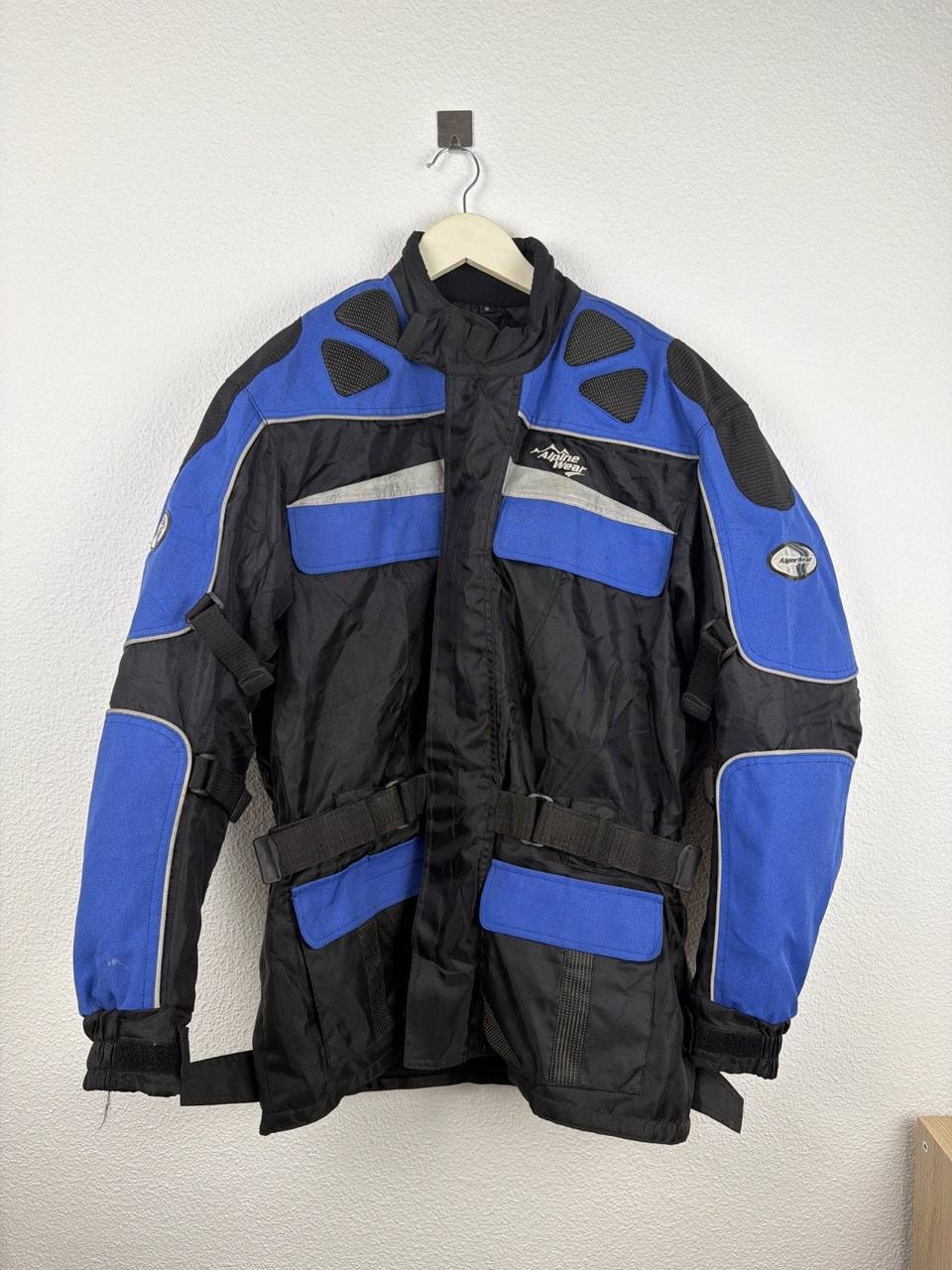 Chaqueta moto Alpine Wear Talla S azul negro Vintage