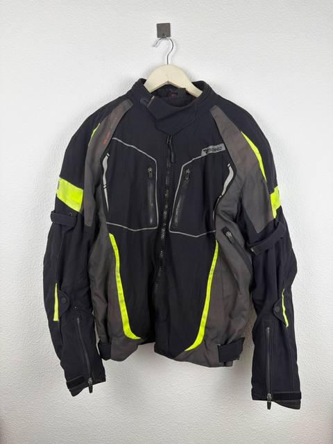 Modeka chaqueta moto hombre L/XL negra gris neón Air Vent