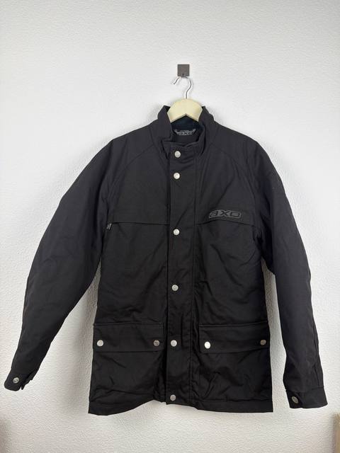 AXO chaqueta moto negra textil impermeable con forro