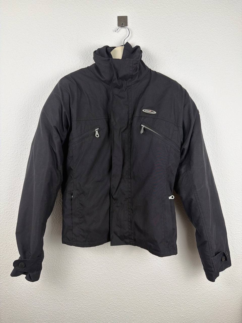 Scotland chaqueta de moto negra reflectante vintage