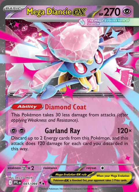 Mega-Diancie ex 041/094 Fuegos Fantasmales Español Holo