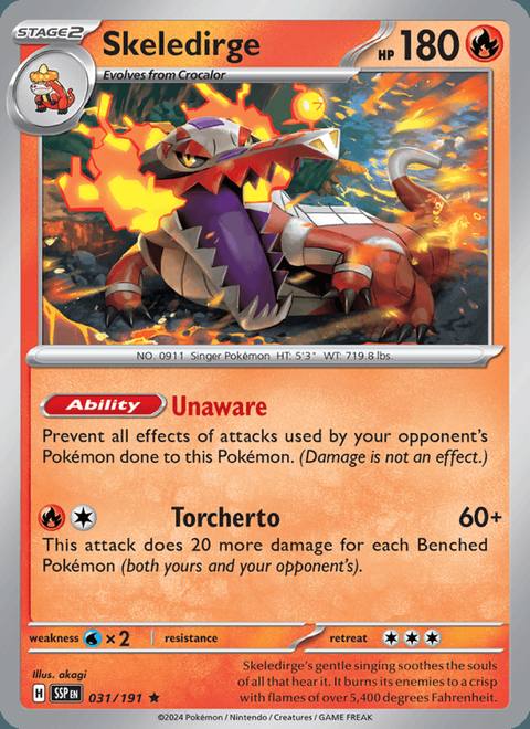 Skeledirge 031/191 Surging Sparks Inglés Holo
