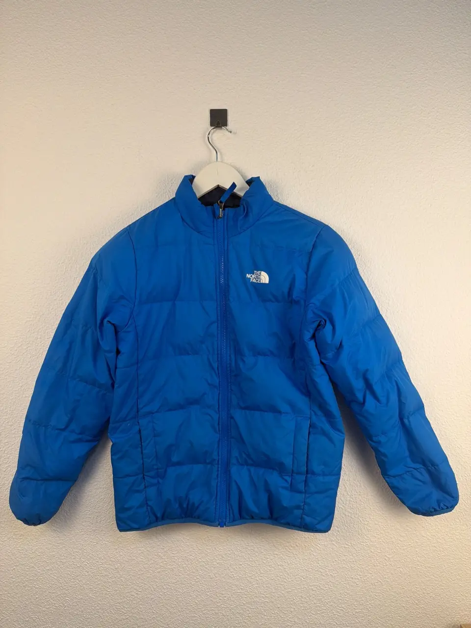 The North Face chaqueta niño reversible azul acolchada vintage