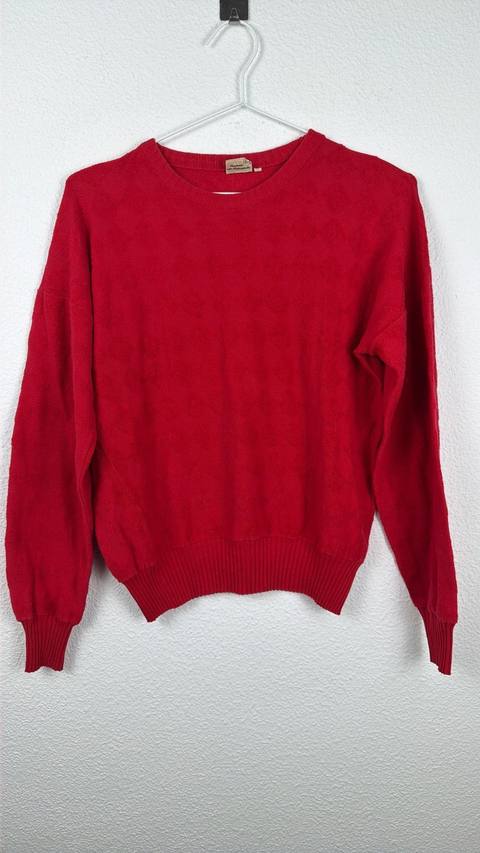 Marlboro Leisure Wear Jersey Rojo Vintage Cuello Redondo