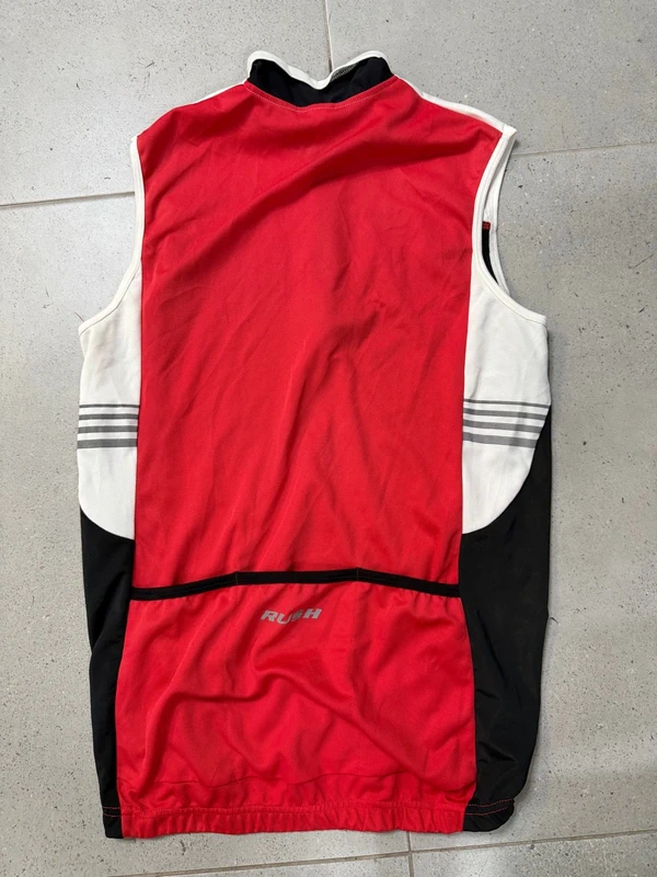 Maillot ciclismo sin mangas Rush rojo/negro · Talla M · Bolsillos traseros — foto 4