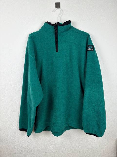 Adidas Equipment Forro Polar Verde Medio Cremallera Vintage