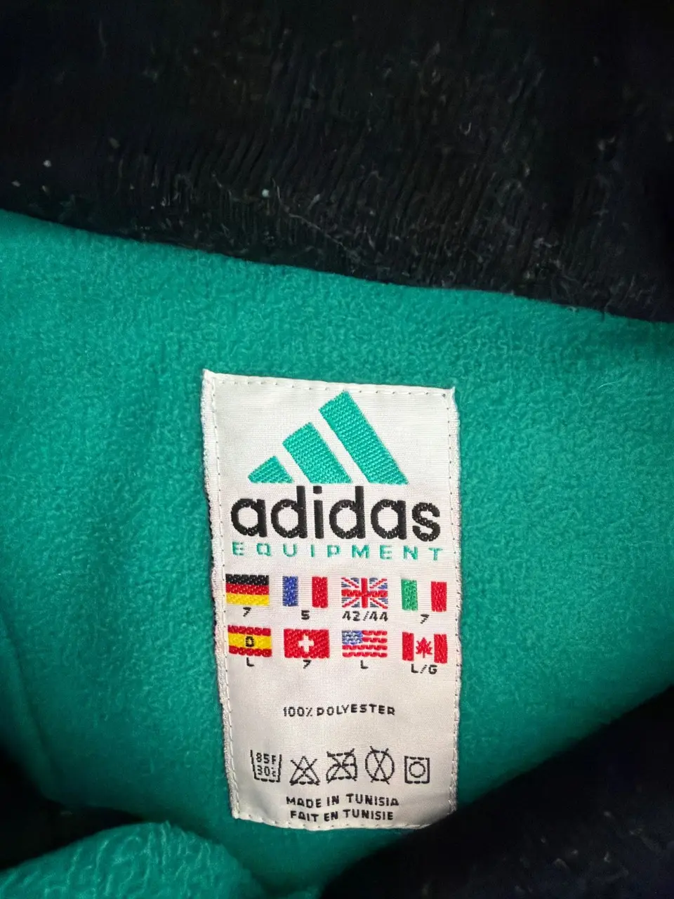 Adidas Equipment Forro Polar Verde Medio Cremallera Vintage — foto 4