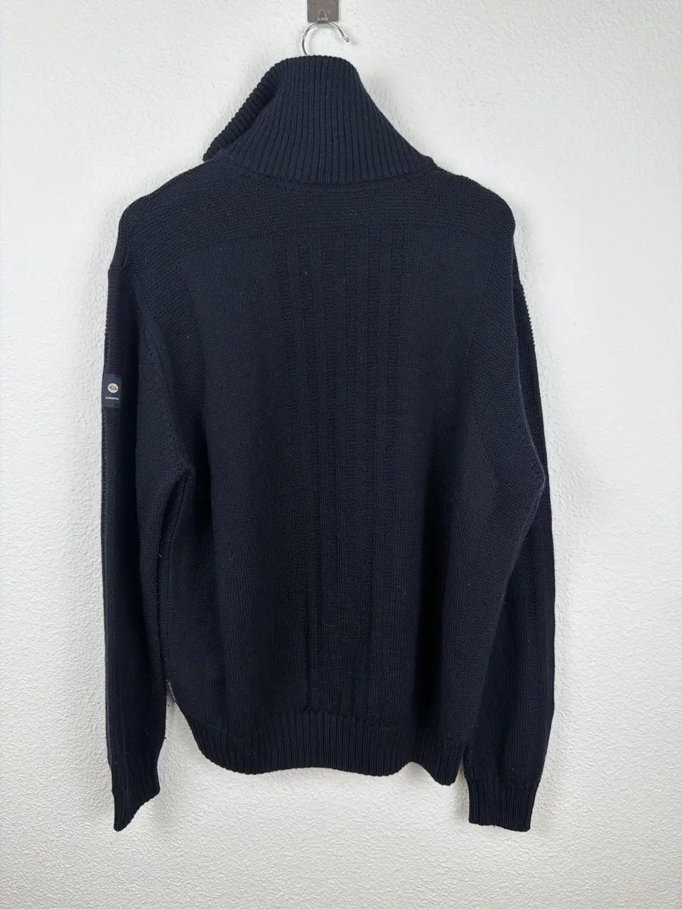 Il Granchio chaqueta punto cuello alto azul marino Vintage — foto 3