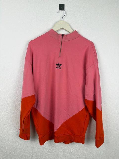 Adidas Originals sudadera rosa media cremallera Talla M Vintage