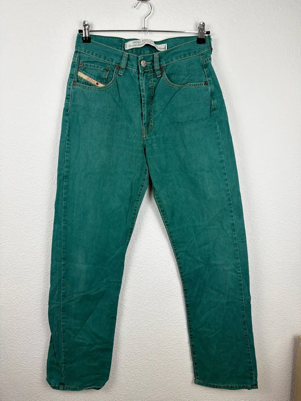Diesel Basic 5355 jeans verde Talla W29 vintage 90s