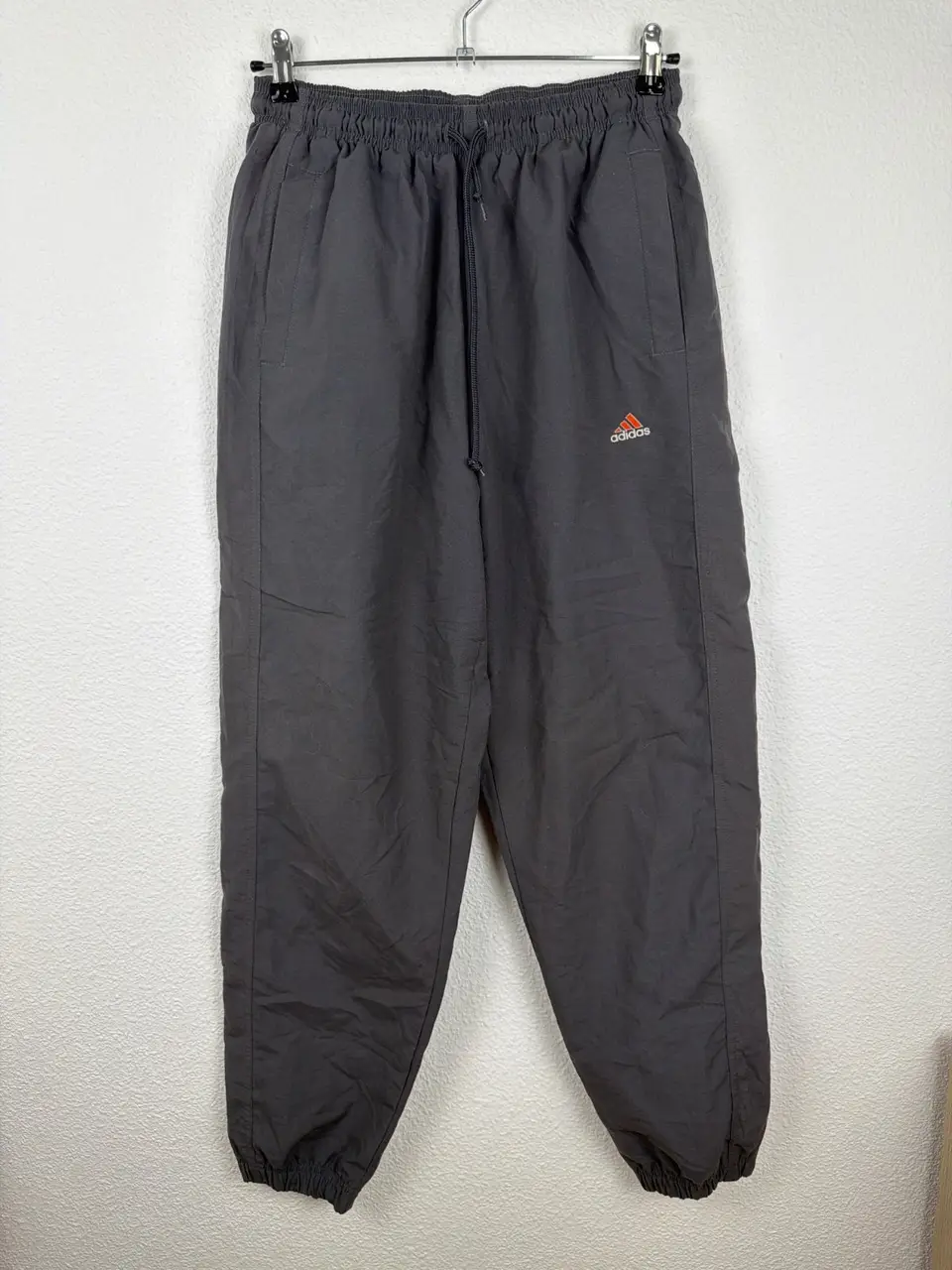 Adidas pantalón chándal gris cremalleras tobillo Vintage Deporte