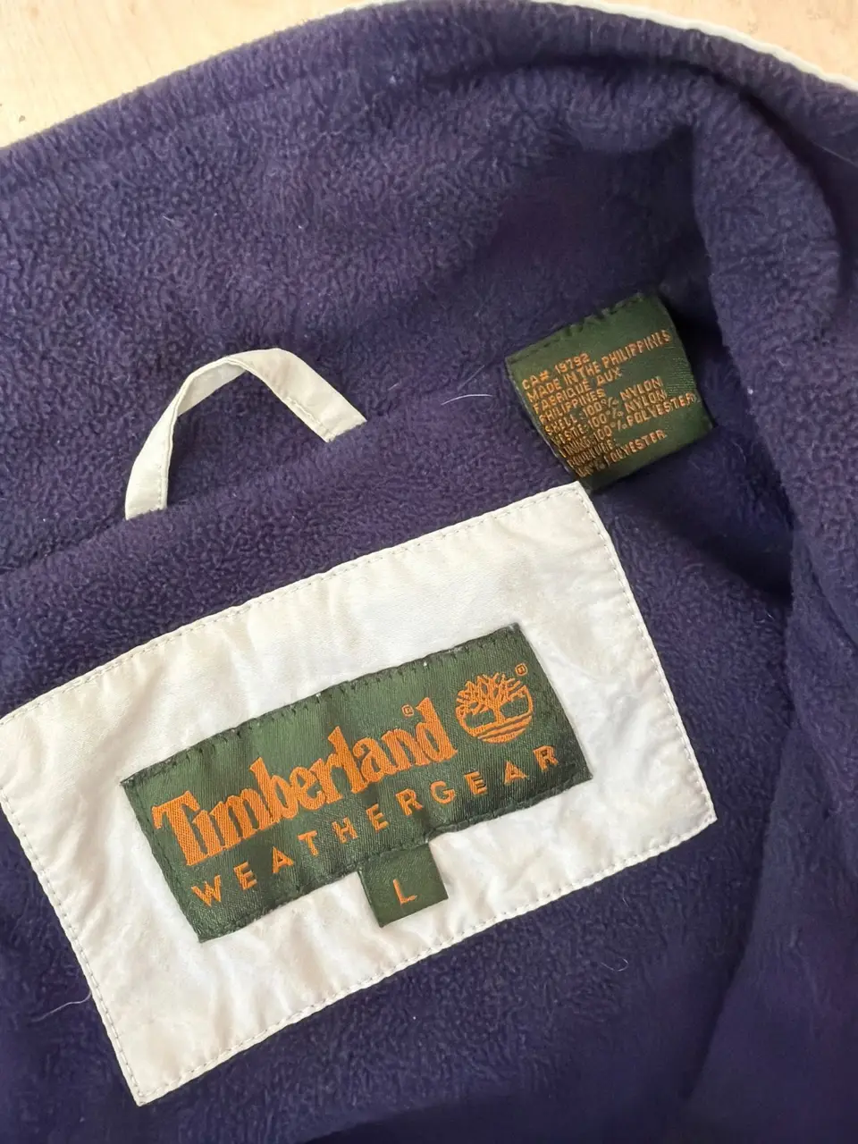 Timberland Weathergear chaqueta beige Talla L forro polar vintage — foto 3