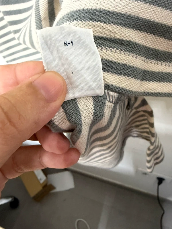 Polo Ralph Lauren Vintage A Rayas Gris y Blanco - Talla L — foto 5
