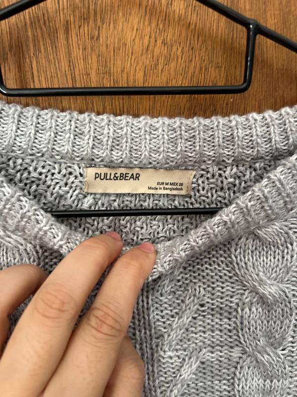 Jersey Pull&Bear punto trenzado gris Talla M Vintage Casual — Pull & Bear — foto 2