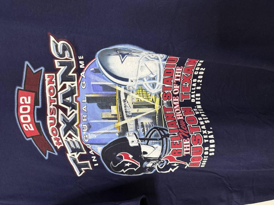 Camiseta Vintage Y2K 2002 Reebok Houston Texans NFL Talla XL Oversize, azul marino — foto 2