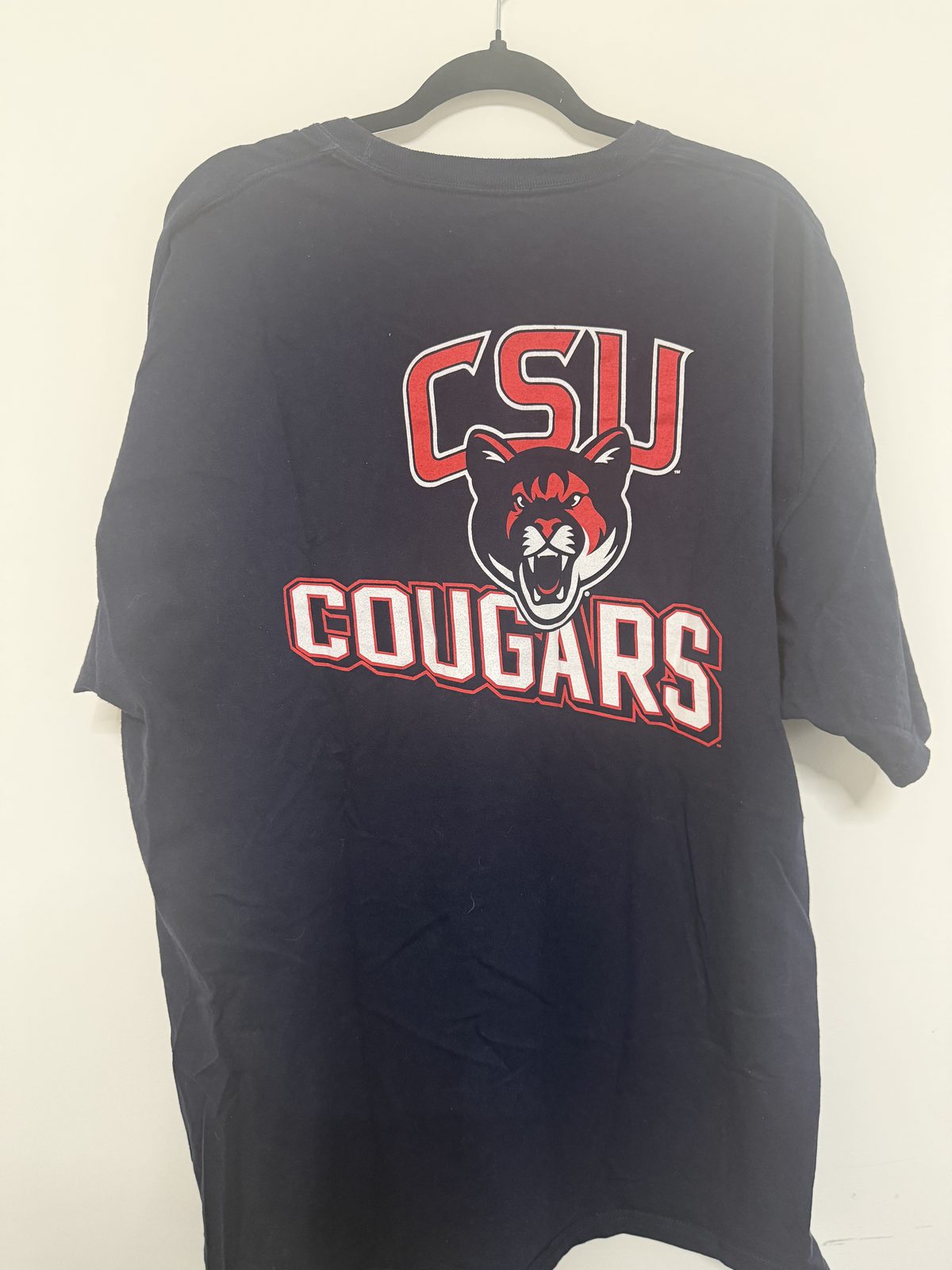 Champion CSU Cougars College T-shirt Black Size XXL / Camiseta Universitaria Oversize — foto 2