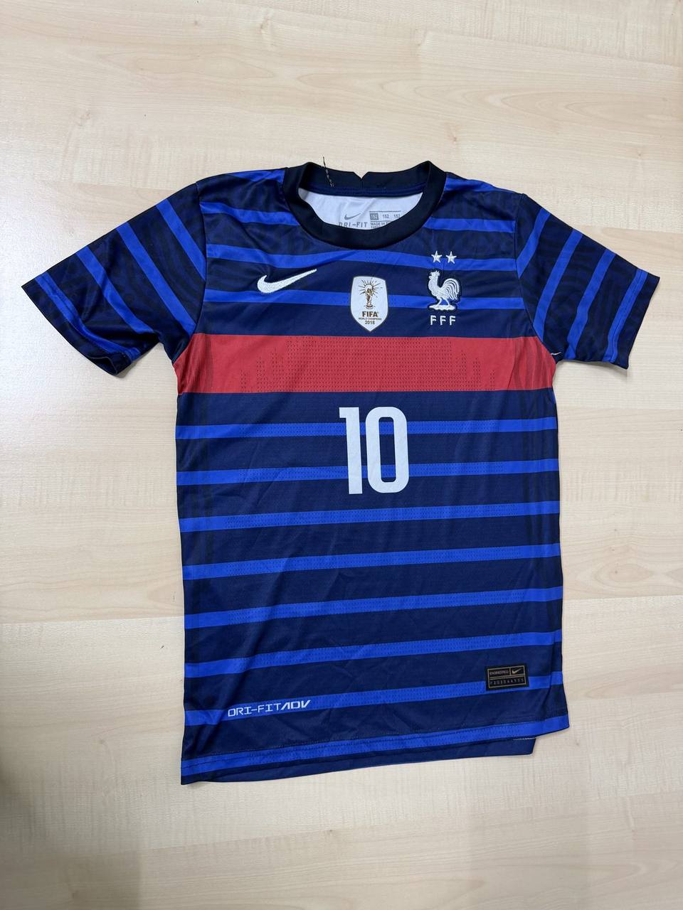 Nike Camiseta Francia Mbappé 10 T.152 Niño Dri-FIT ADV, azul