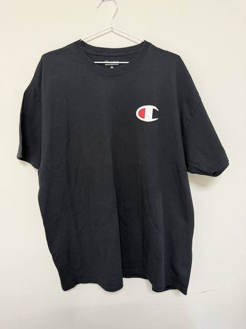 Champion Camiseta Negra Talla 2XL Vintage Basica Algodon