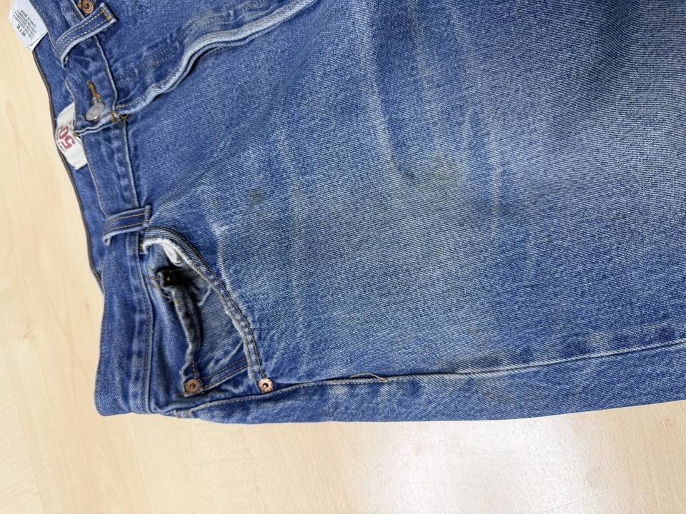 Levi's 501 vaquero recto W35 L34 Azul Denim Vintage — foto 7