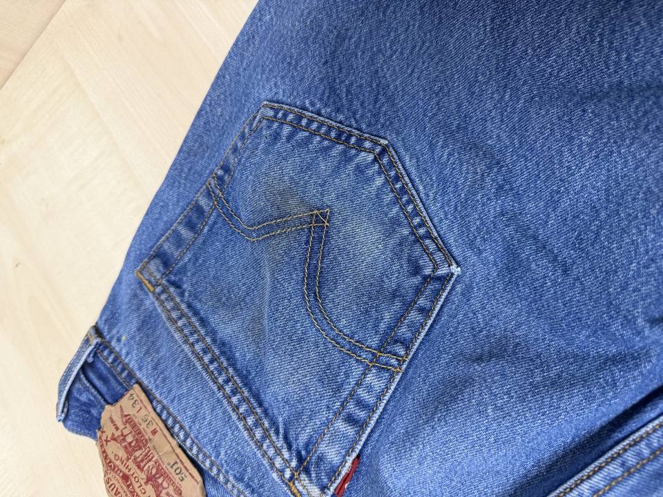 Levi's 501 vaquero recto W35 L34 Azul Denim Vintage — foto 10