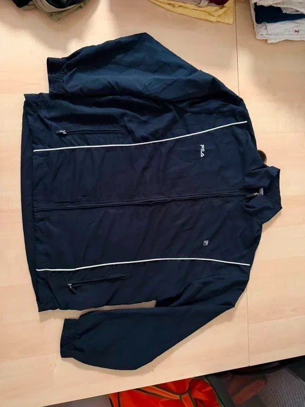 Chaqueta chándal FILA azul marino T-M · Vintage retro