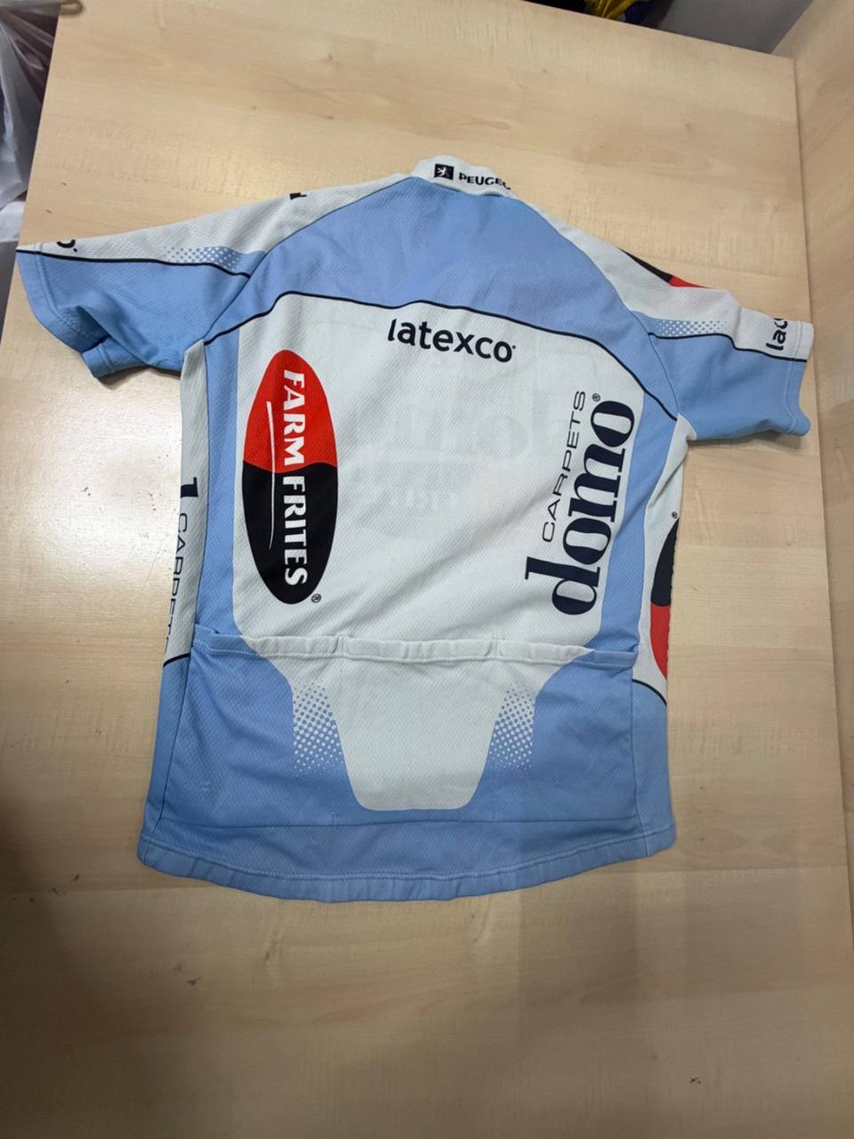 Vermarc maillot ciclismo Domo-Farm Frites Merckx vintage, azul celeste — foto 3