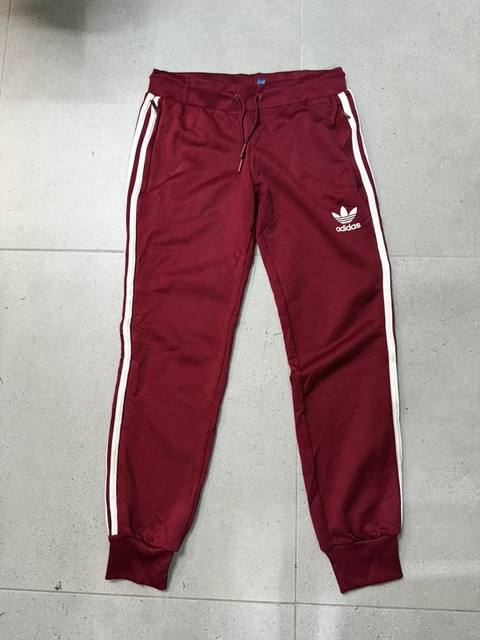 Pantalón Chándal Adidas Originals Granate Talla S Mujer Rayas Blancas