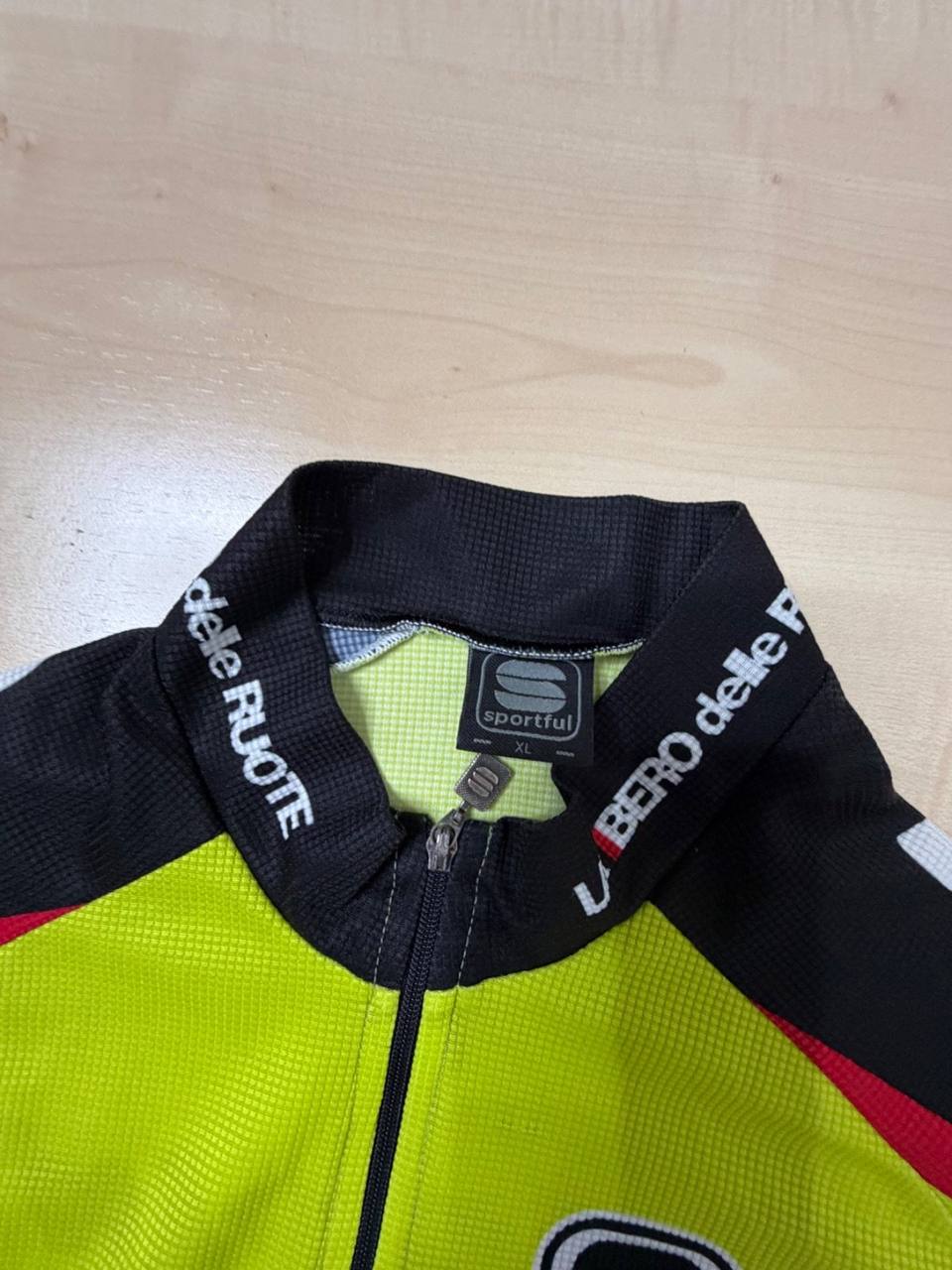 Sportful Maillot Ciclismo Rossin Italia Talla XL Vintage Retro, amarillo flúor — foto 2