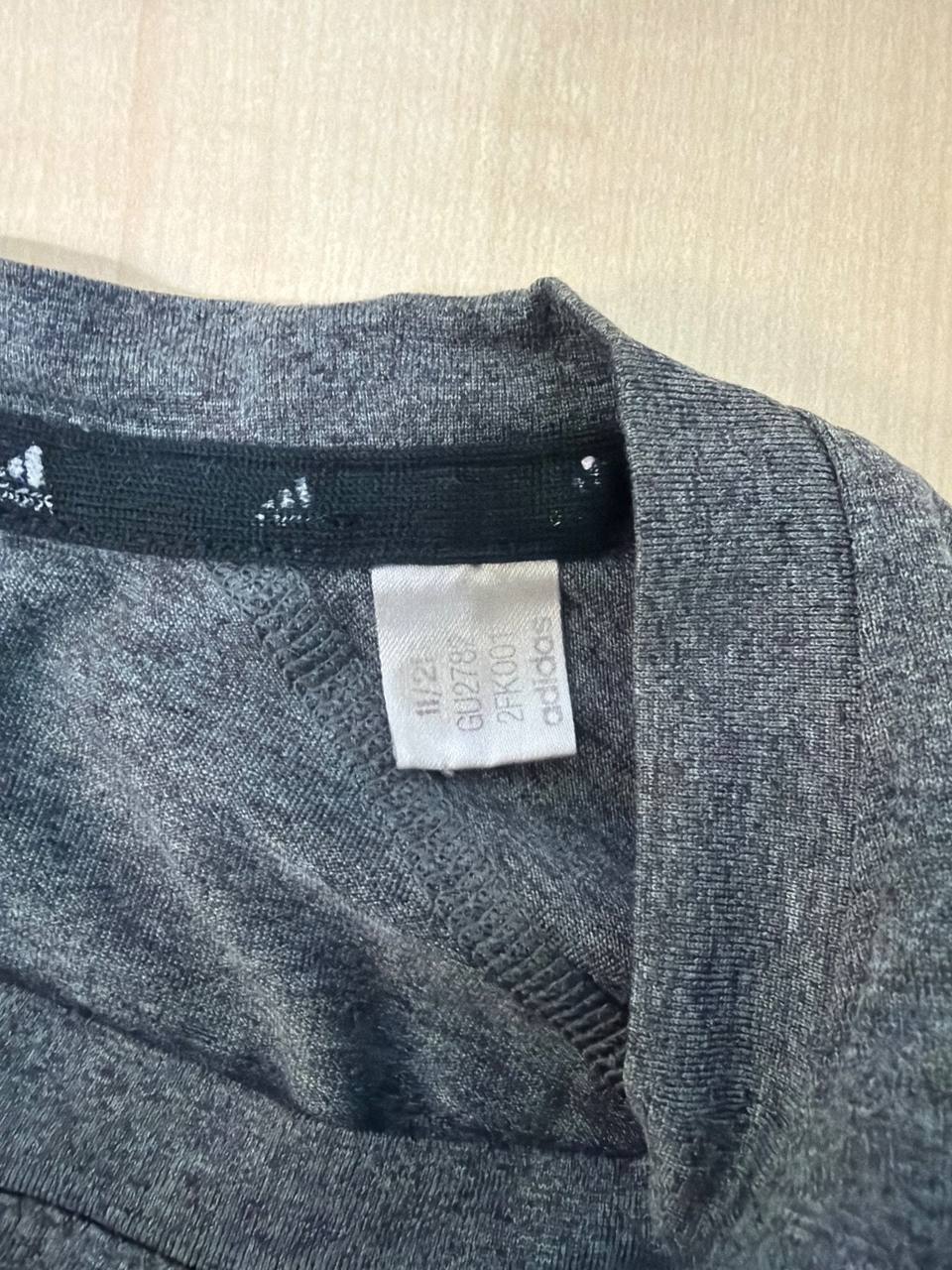 Camiseta Adidas Climalite gris jaspeado manga corta deporte — foto 5