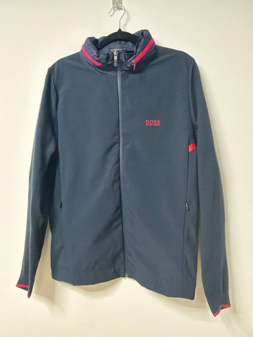 Hugo Boss chaqueta deportiva azul marino cremallera Vintage