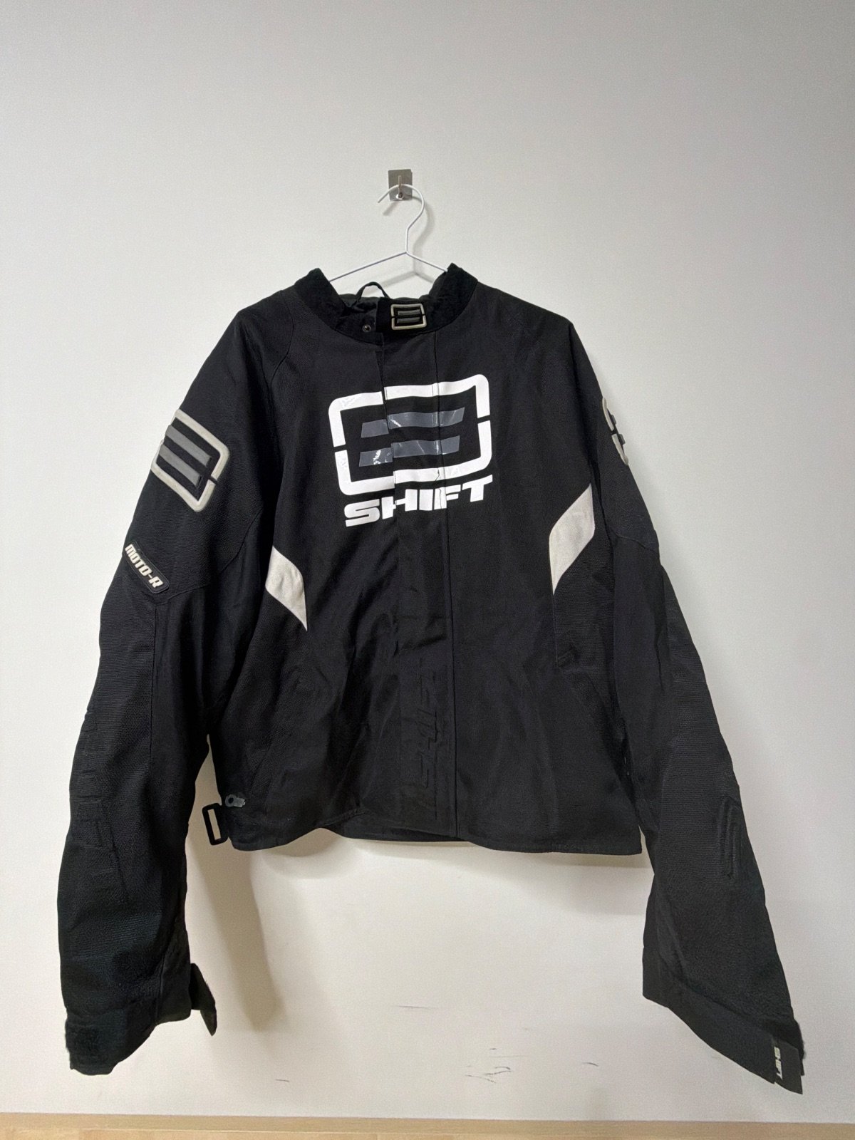 Shift Moto-R Motorcycle Racing Biker Jacket Black Y2K Size XL