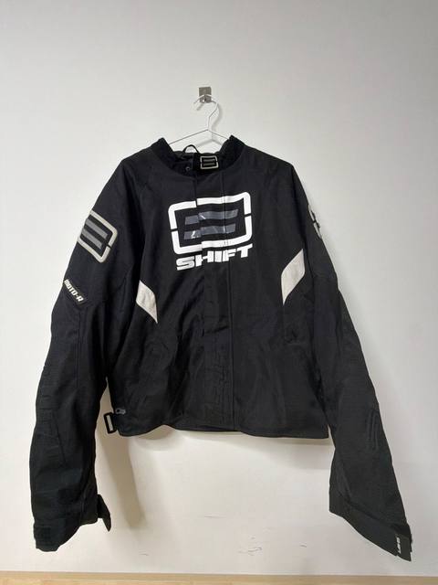 Shift Moto-R Motorcycle Racing Biker Jacket Black Y2K Size XL