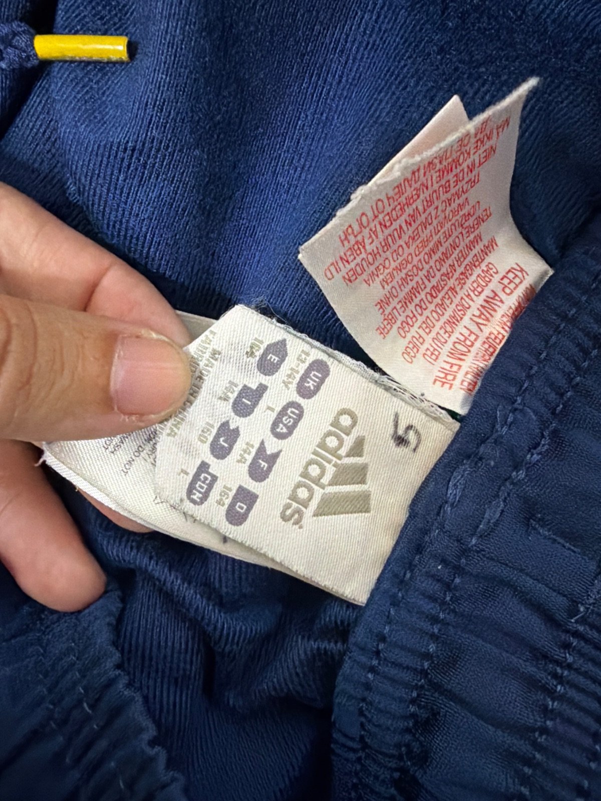 Adidas Track Pants Spain National Team Navy Blue Yellow Y2K Youth Size 164 — foto 5