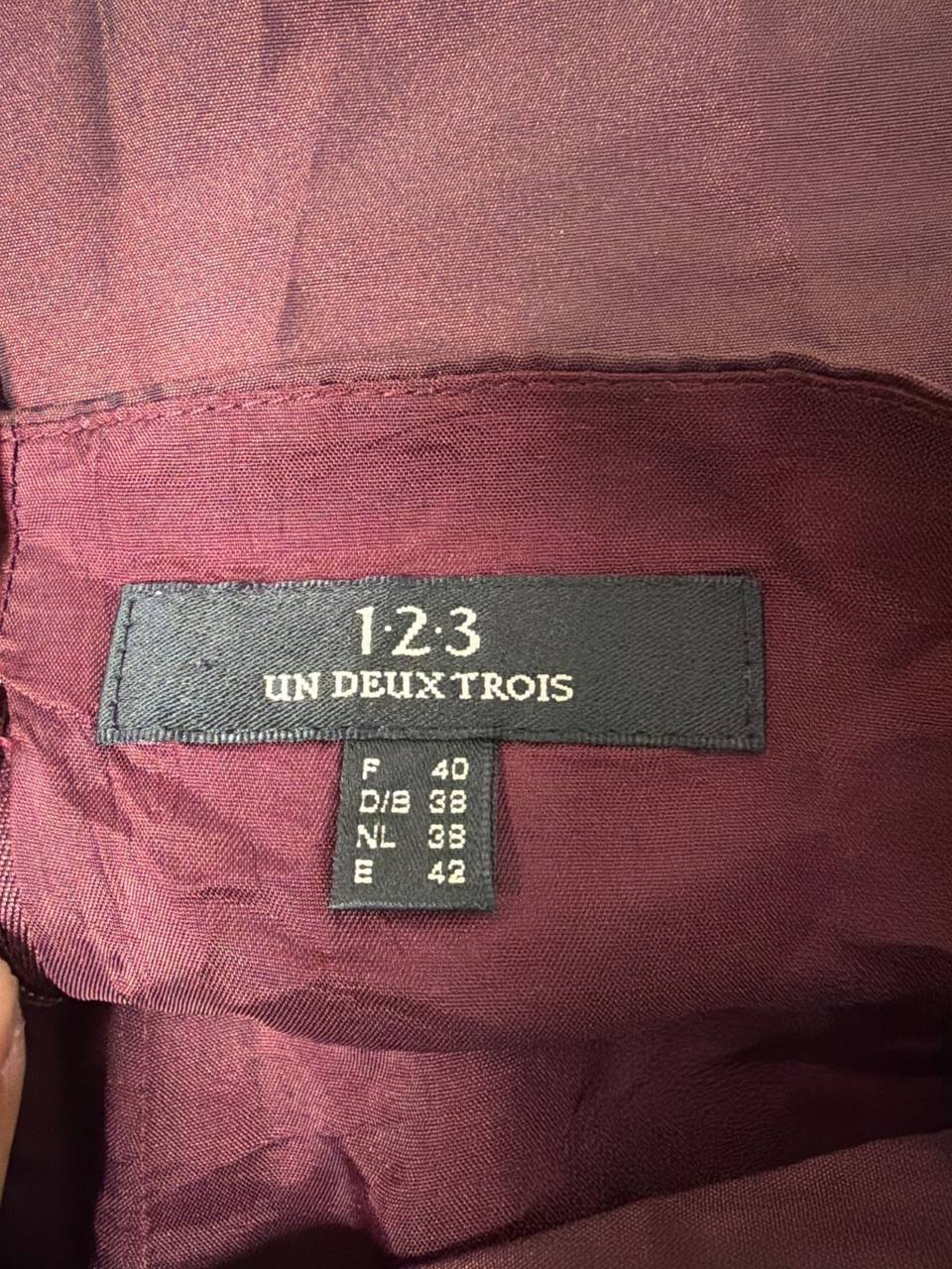 1.2.3 Un Deux Trois Top Corsé Burdeos Talla 42 Satinado — foto 3