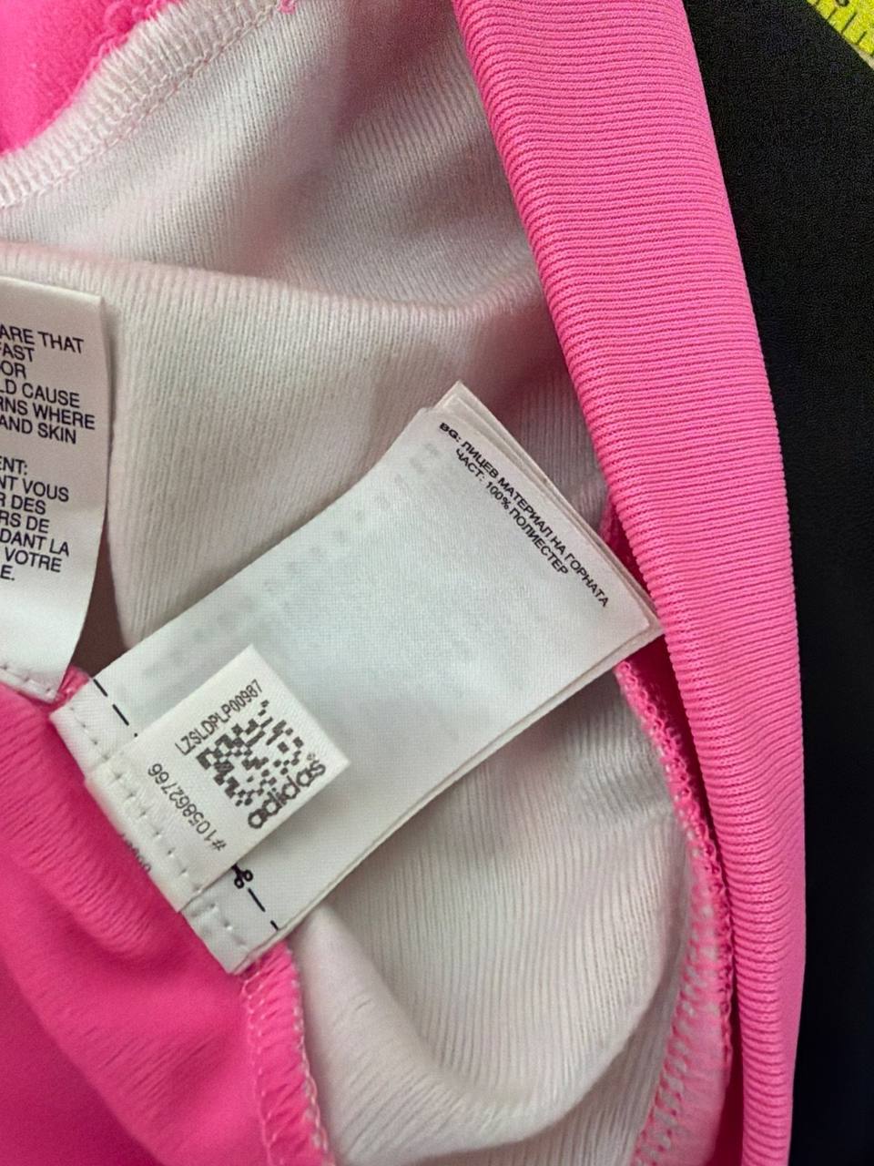 Adidas Pink & Black Zip-Up Hoodie / Track Jacket Size L, rosa — foto 6