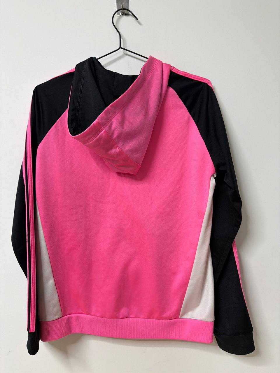Adidas Pink & Black Zip-Up Hoodie / Track Jacket Size L, rosa — foto 3