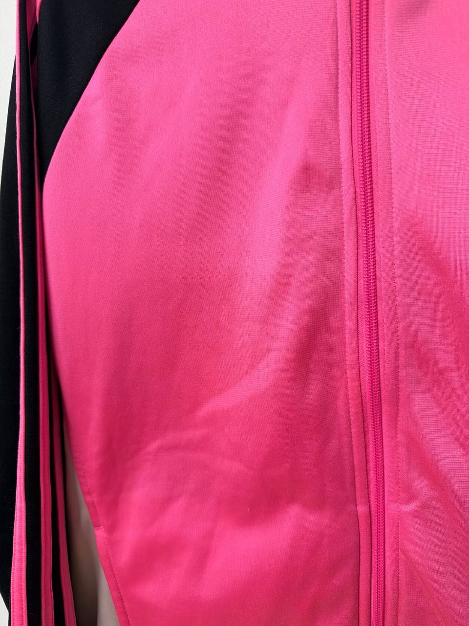 Adidas Pink & Black Zip-Up Hoodie / Track Jacket Size L, rosa — foto 2