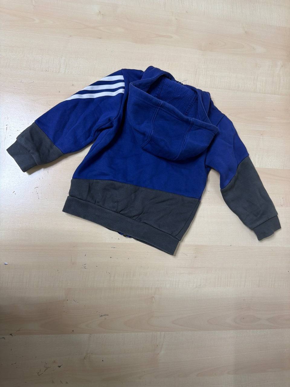 Adidas sudadera capucha bebé azul gris niño deporte — foto 2