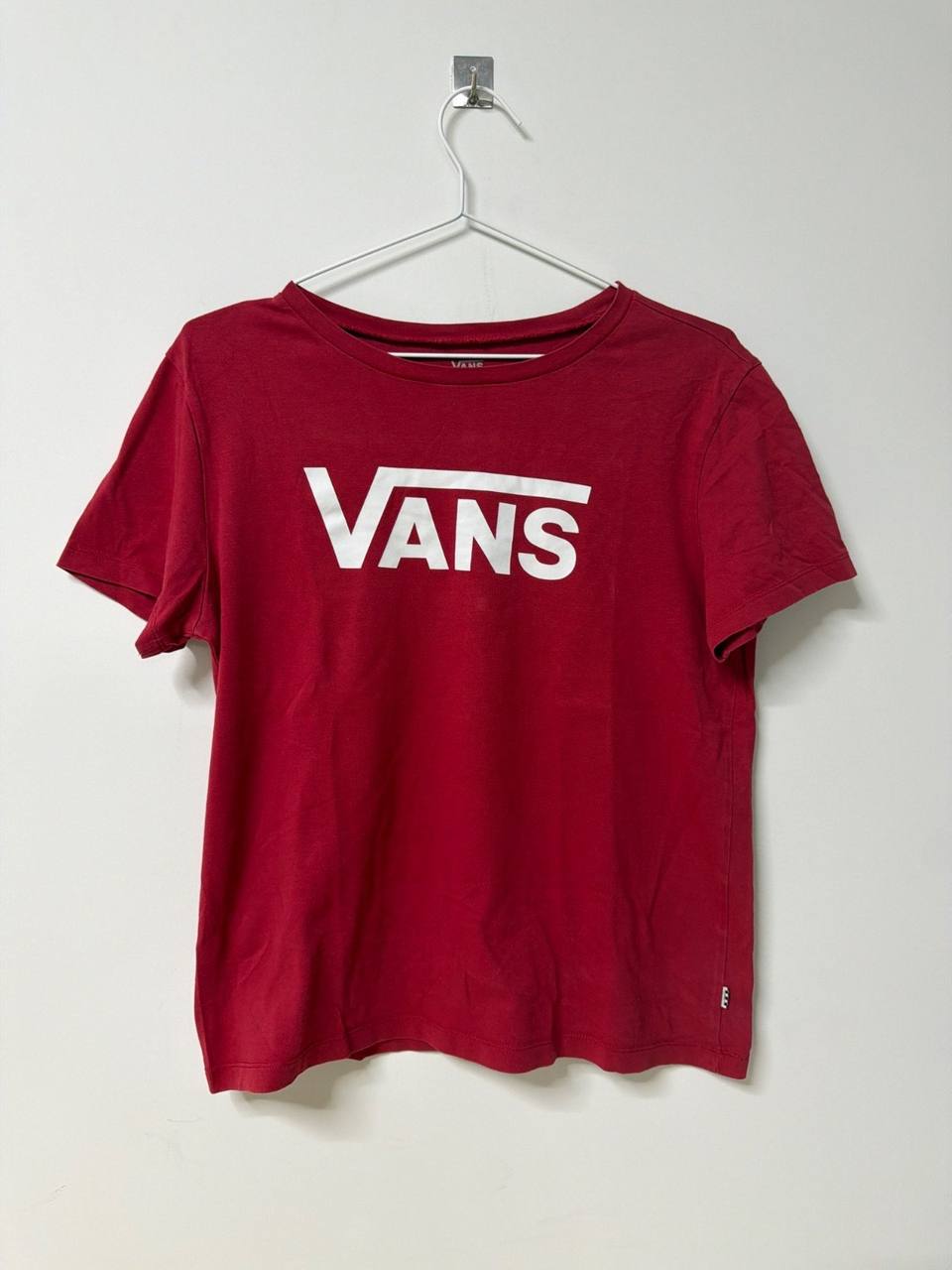 Vans camiseta manga corta roja logo Streetwear Vintage, rojo